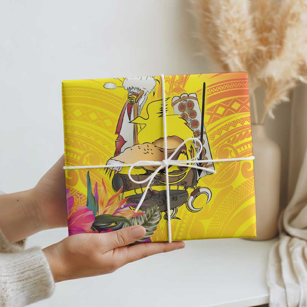 Papua New Guinea Cultural Tropical Flowers Wrapping Paper LT9 - Polynesian Pride
