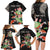 Personalized Japanese Koi Fish Family Matching Long Sleeve Bodycon Dress and Hawaiian Shirt with Polynesian Pattern