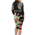 Personalized Japanese Koi Fish Family Matching Long Sleeve Bodycon Dress and Hawaiian Shirt with Polynesian Pattern