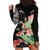 Personalized Japanese Koi Fish Hoodie Dress with Polynesian Pattern