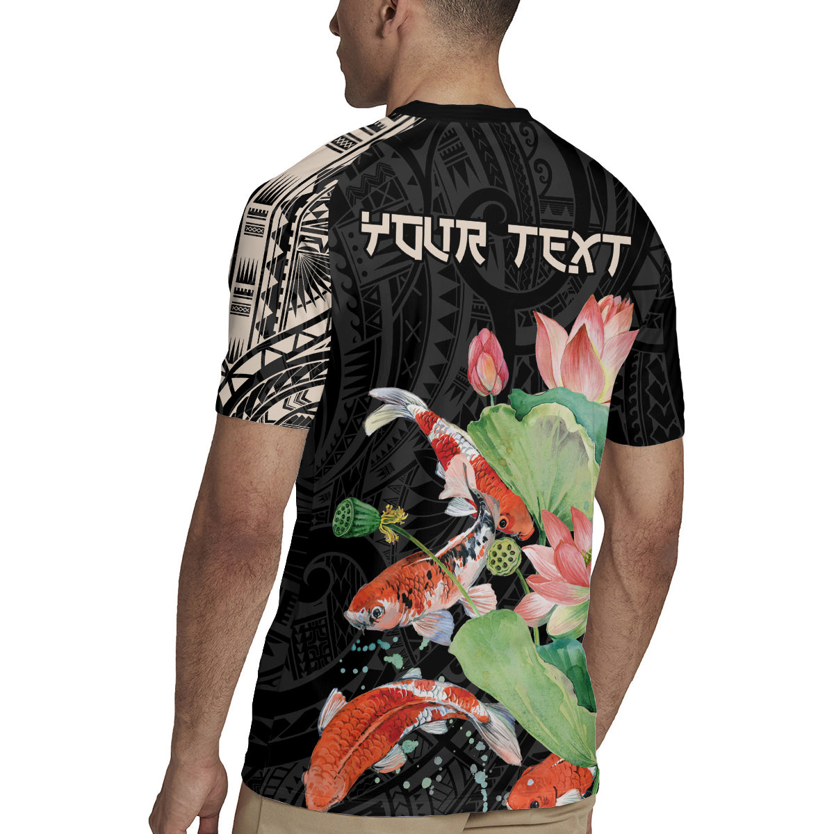 Personalized Japanese Koi Fish Rugby Jersey with Polynesian Pattern LT9 - Polynesian Pride