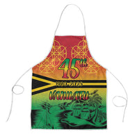 Hapi 45th Indipendens Dei Vanuatu Apron Yumi 1980 with Vanuatuan Beach Landscape LT9 Red - Polynesian Pride
