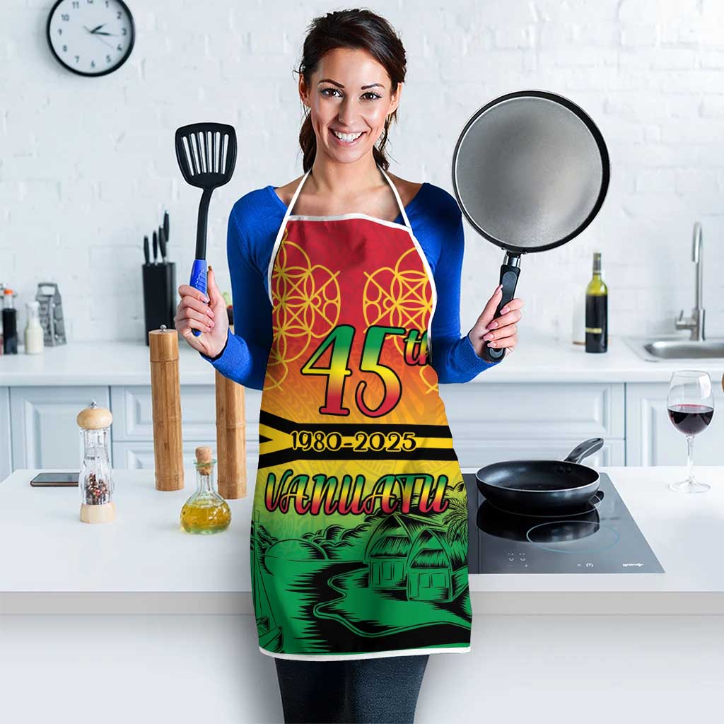 Hapi 45th Indipendens Dei Vanuatu Apron Yumi 1980 with Vanuatuan Beach Landscape LT9 - Polynesian Pride