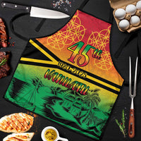 Hapi 45th Indipendens Dei Vanuatu Apron Yumi 1980 with Vanuatuan Beach Landscape LT9 Red - Polynesian Pride