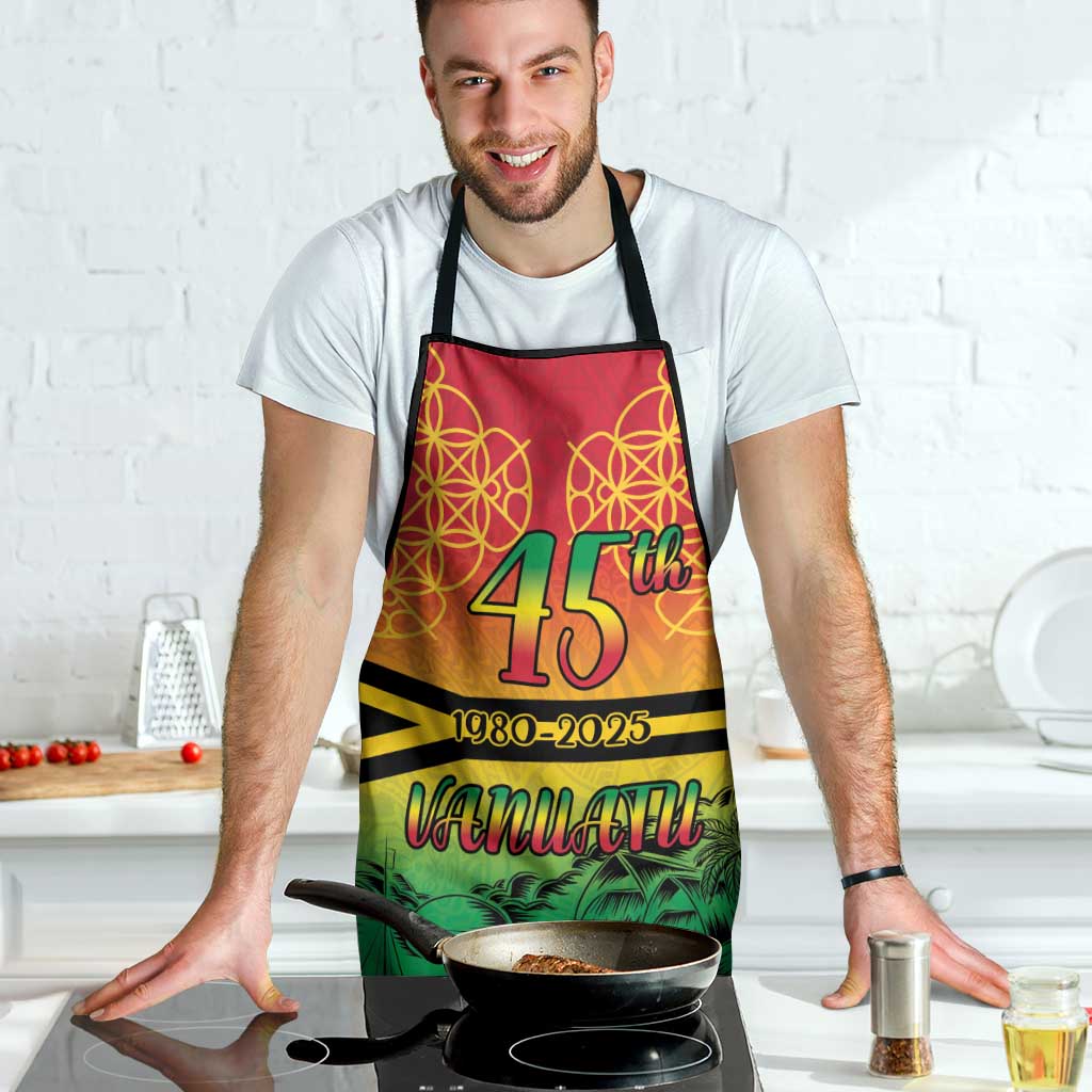 Hapi 45th Indipendens Dei Vanuatu Apron Yumi 1980 with Vanuatuan Beach Landscape LT9 - Polynesian Pride