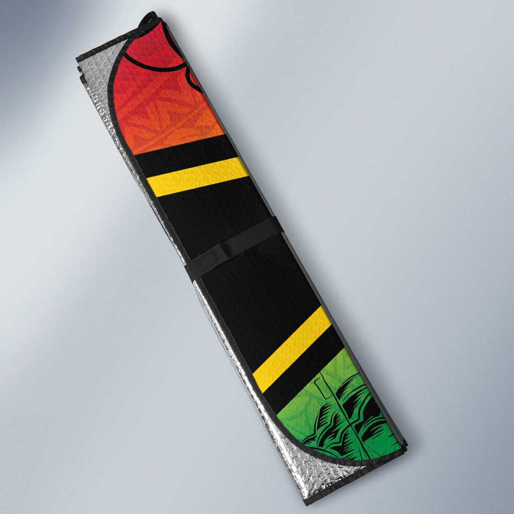 Hapi 45th Indipendens Dei Vanuatu Auto Sun Shade Yumi 1980 with Vanuatuan Beach Landscape LT9 - Polynesian Pride