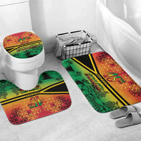 Hapi 45th Indipendens Dei Vanuatu Bathroom Set Yumi 1980 with Vanuatuan Beach Landscape LT9 Mat Set Only (3 pcs) One Size Red - Polynesian Pride
