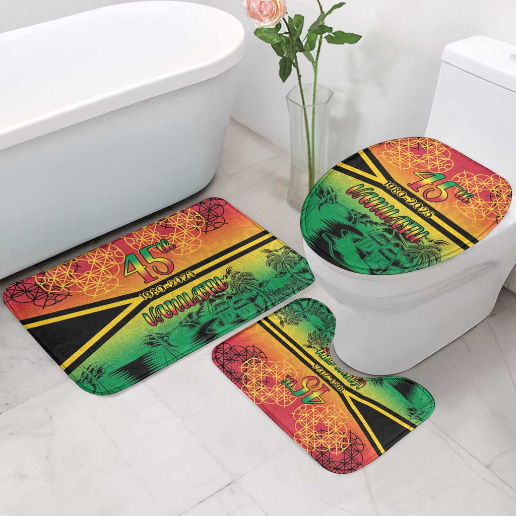 Hapi 45th Indipendens Dei Vanuatu Bathroom Set Yumi 1980 with Vanuatuan Beach Landscape LT9 - Polynesian Pride