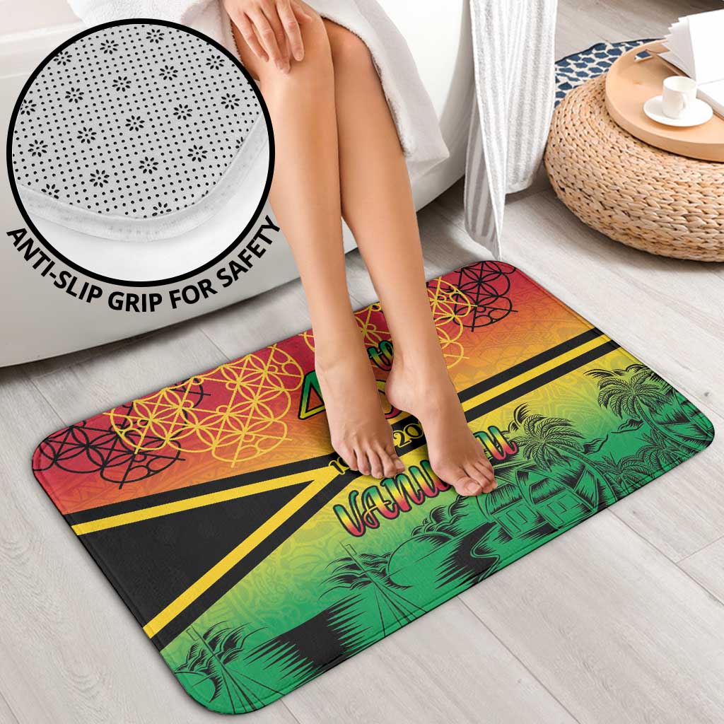 Hapi 45th Indipendens Dei Vanuatu Bathroom Set Yumi 1980 with Vanuatuan Beach Landscape LT9 - Polynesian Pride