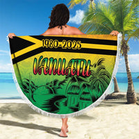 Hapi 45th Indipendens Dei Vanuatu Beach Blanket Yumi 1980 with Vanuatuan Beach Landscape LT9 - Polynesian Pride