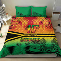 Hapi 45th Indipendens Dei Vanuatu Bedding Set Yumi 1980 with Vanuatuan Beach Landscape LT9 - Polynesian Pride