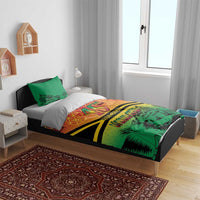 Hapi 45th Indipendens Dei Vanuatu Bedding Set Yumi 1980 with Vanuatuan Beach Landscape LT9 - Polynesian Pride