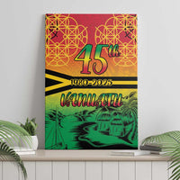 Hapi 45th Indipendens Dei Vanuatu Canvas Wall Art Yumi 1980 with Vanuatuan Beach Landscape LT9 - Polynesian Pride