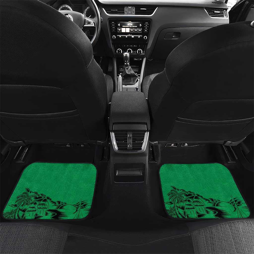 Hapi 45th Indipendens Dei Vanuatu Car Mats Yumi 1980 with Vanuatuan Beach Landscape LT9 Set 2pcs - Back Red - Polynesian Pride