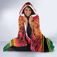Hapi 45th Indipendens Dei Vanuatu Hooded Blanket Yumi 1980 with Vanuatuan Beach Landscape LT9 - Polynesian Pride