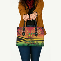 Hapi 45th Indipendens Dei Vanuatu Leather Bag Yumi 1980 with Vanuatuan Beach Landscape LT9 - Polynesian Pride