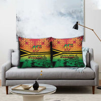 Hapi 45th Indipendens Dei Vanuatu Pillow Cover Yumi 1980 with Vanuatuan Beach Landscape LT9 - Polynesian Pride