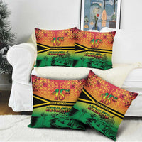 Hapi 45th Indipendens Dei Vanuatu Pillow Cover Yumi 1980 with Vanuatuan Beach Landscape LT9 - Polynesian Pride