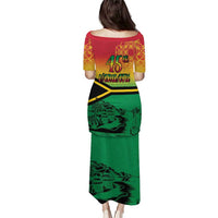 Hapi 45th Indipendens Dei Vanuatu Puletasi Yumi 1980 with Vanuatuan Beach Landscape LT9 - Polynesian Pride