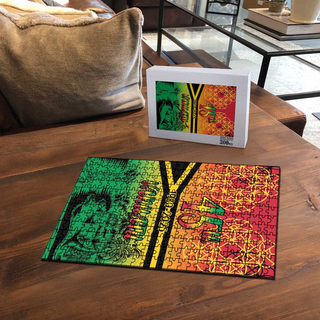Hapi 45th Indipendens Dei Vanuatu Puzzle Yumi 1980 with Vanuatuan Beach Landscape LT9 - Polynesian Pride
