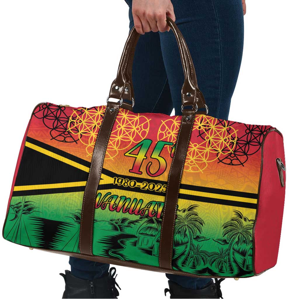 Hapi 45th Indipendens Dei Vanuatu Travel Bag Yumi 1980 with Vanuatuan Beach Landscape LT9 - Polynesian Pride