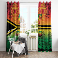 Hapi 45th Indipendens Dei Vanuatu Window Curtain Yumi 1980 with Vanuatuan Beach Landscape LT9 - Polynesian Pride