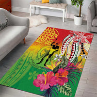 Vanuatu 45th Anniversary Area Rug Polynesian with Sand Drawing Pattern LT9 - Polynesian Pride