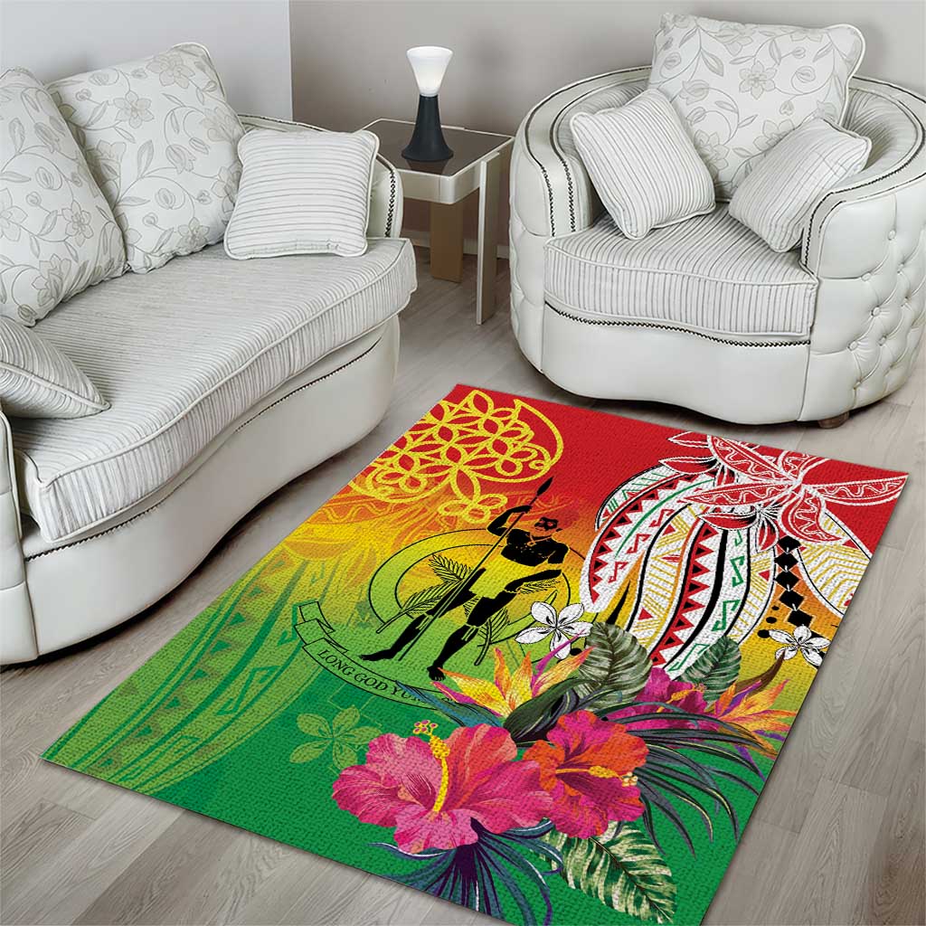 Vanuatu 45th Anniversary Area Rug Polynesian with Sand Drawing Pattern LT9 - Polynesian Pride