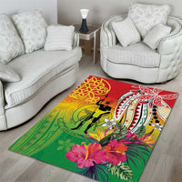 Vanuatu 45th Anniversary Area Rug Polynesian with Sand Drawing Pattern LT9 - Polynesian Pride