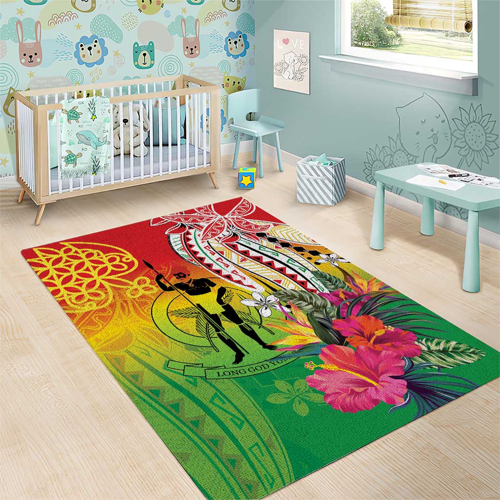 Vanuatu 45th Anniversary Area Rug Polynesian with Sand Drawing Pattern LT9 - Polynesian Pride