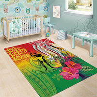 Vanuatu 45th Anniversary Area Rug Polynesian with Sand Drawing Pattern LT9 - Polynesian Pride