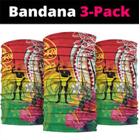 Vanuatu 45th Anniversary Neck Gaiter Polynesian with Sand Drawing Pattern LT9 package One Size: 25*50cm Red - Polynesian Pride