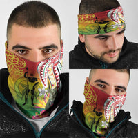 Vanuatu 45th Anniversary Neck Gaiter Polynesian with Sand Drawing Pattern LT9 - Polynesian Pride