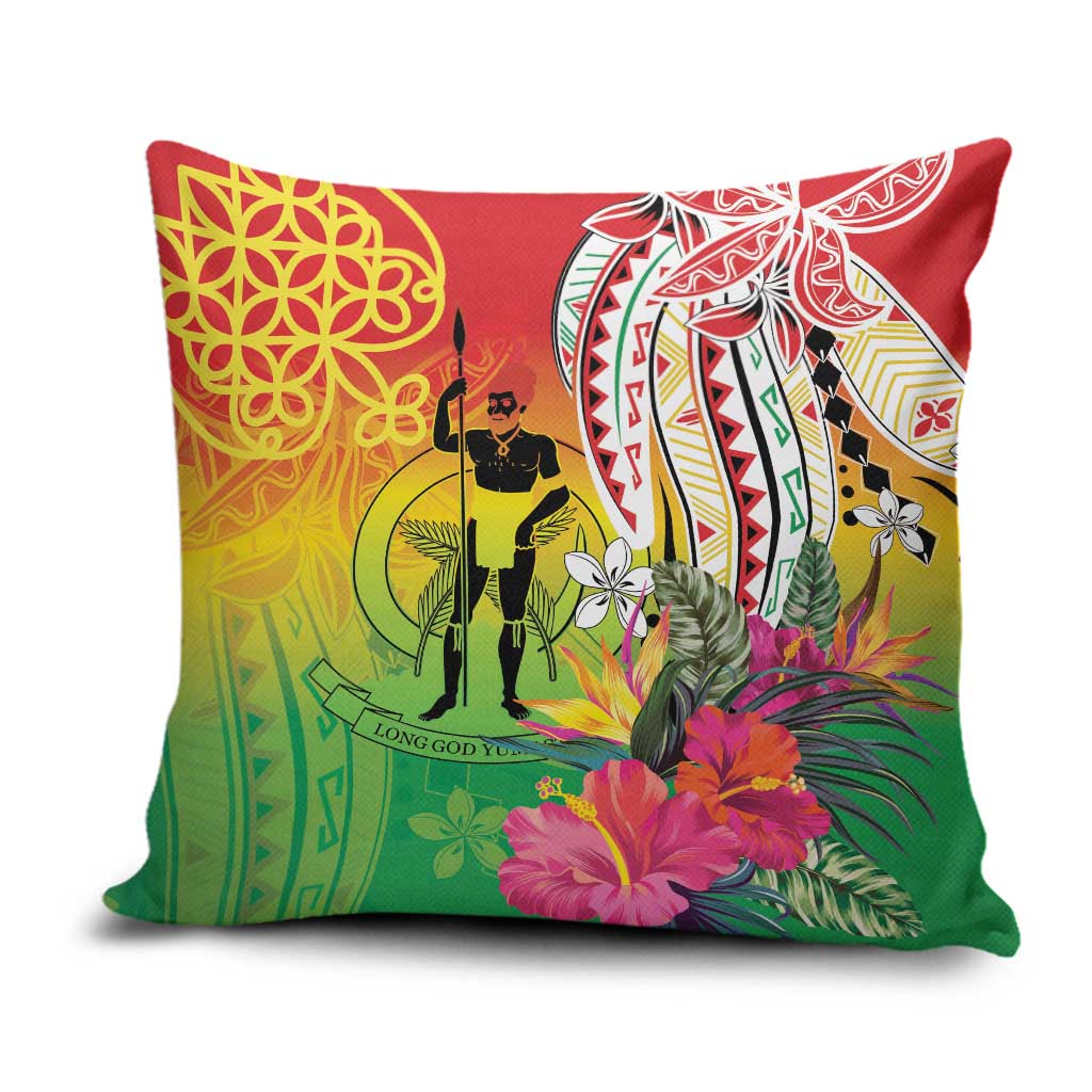 Vanuatu 45th Anniversary Pillow Cover Polynesian with Sand Drawing Pattern LT9 Red - Polynesian Pride