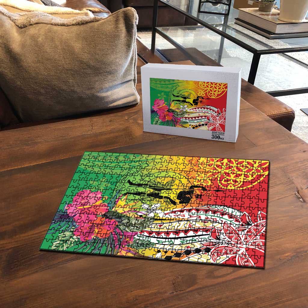 Vanuatu 45th Anniversary Puzzle Polynesian with Sand Drawing Pattern LT9 - Polynesian Pride