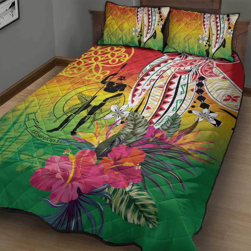Vanuatu 45th Anniversary Quilt Bed Set Polynesian with Sand Drawing Pattern LT9 - Polynesian Pride