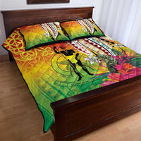 Vanuatu 45th Anniversary Quilt Bed Set Polynesian with Sand Drawing Pattern LT9 - Polynesian Pride