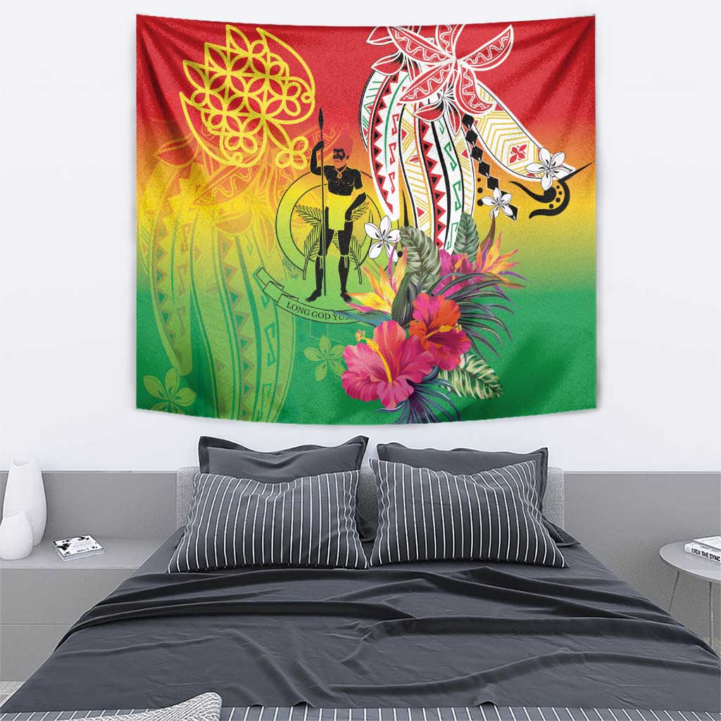 Vanuatu 45th Anniversary Tapestry Polynesian with Sand Drawing Pattern LT9 - Polynesian Pride