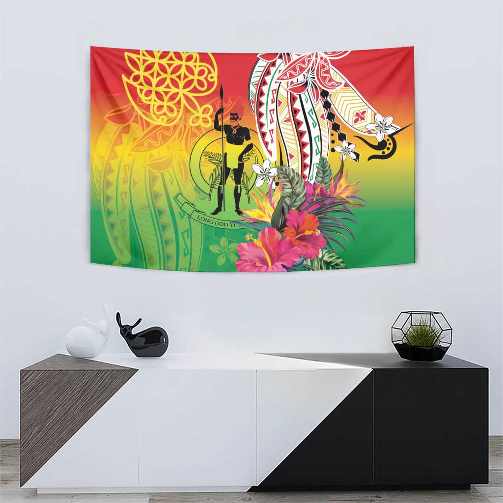 Vanuatu 45th Anniversary Tapestry Polynesian with Sand Drawing Pattern LT9 - Polynesian Pride
