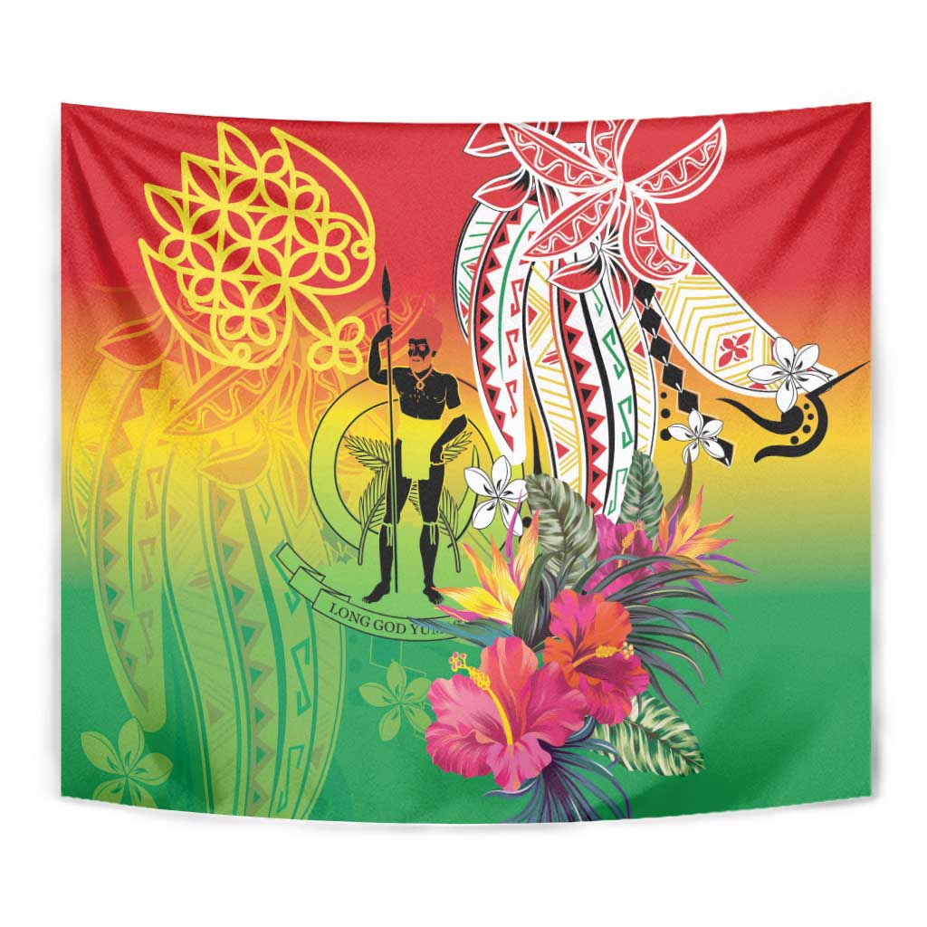Vanuatu 45th Anniversary Tapestry Polynesian with Sand Drawing Pattern LT9 - Polynesian Pride