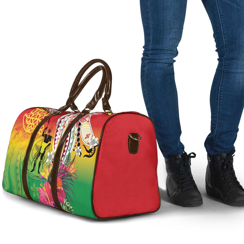 Vanuatu 45th Anniversary Travel Bag Polynesian with Sand Drawing Pattern LT9 - Polynesian Pride