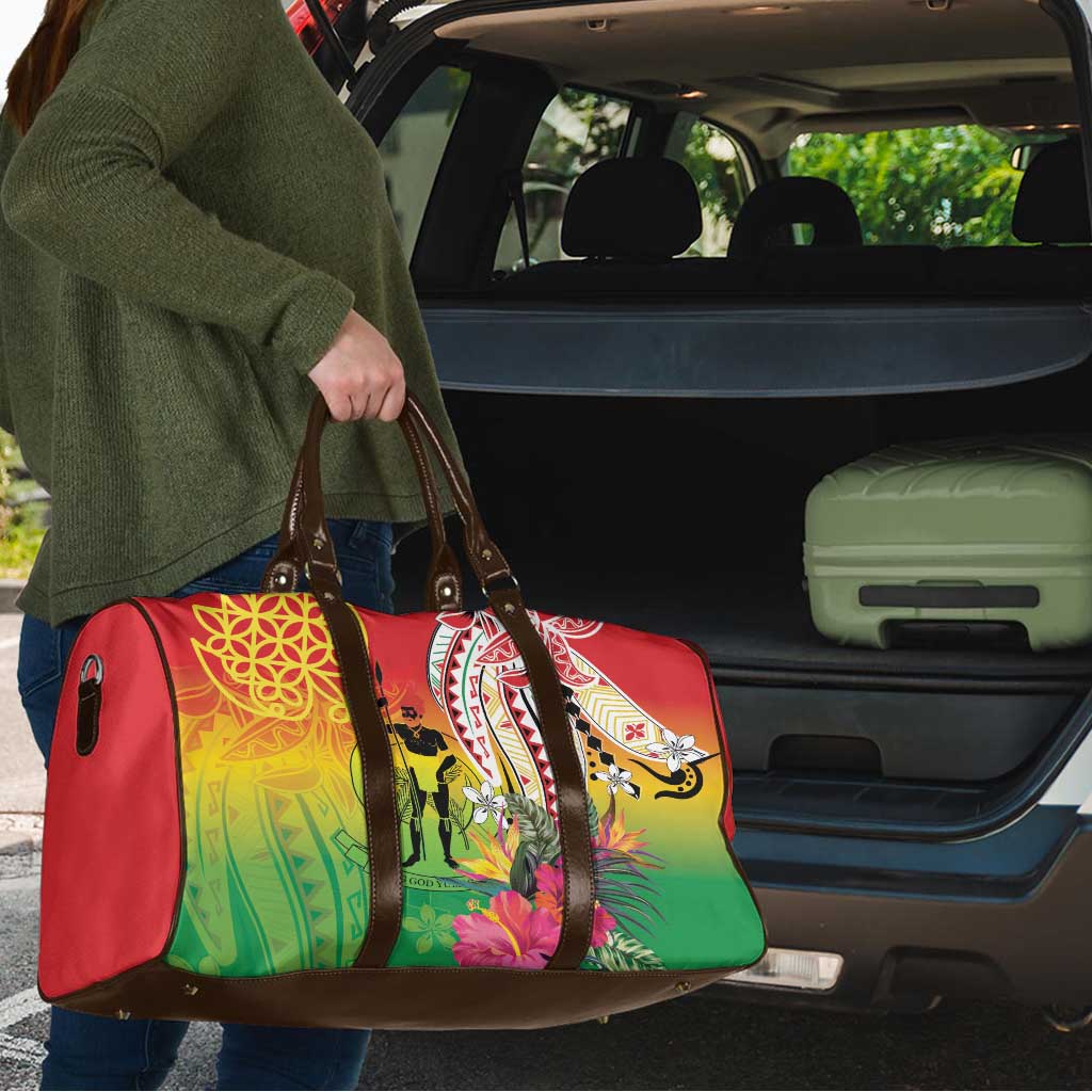 Vanuatu 45th Anniversary Travel Bag Polynesian with Sand Drawing Pattern LT9 - Polynesian Pride