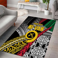 Vanuatu Proud to be Ni-van Personalised Area Rug with Mutis En Atan Patterns LT9 - Polynesian Pride