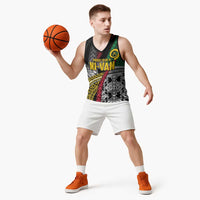 Vanuatu Proud to be Ni-van Personalised Basketball Jersey with Mutis En Atan Patterns LT9 - Polynesian Pride