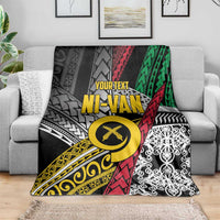 Vanuatu Proud to be Ni-van Personalised Blanket with Mutis En Atan Patterns LT9 - Polynesian Pride