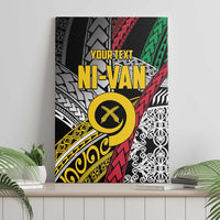 Vanuatu Proud to be Ni-van Personalised Canvas Wall Art with Mutis En Atan Patterns LT9 - Polynesian Pride