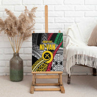 Vanuatu Proud to be Ni-van Personalised Canvas Wall Art with Mutis En Atan Patterns LT9 - Polynesian Pride