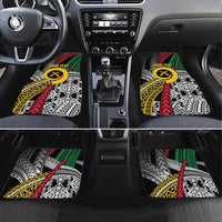 Vanuatu Proud to be Ni-van Personalised Car Mats with Mutis En Atan Patterns LT9 Set 4pcs Black - Polynesian Pride