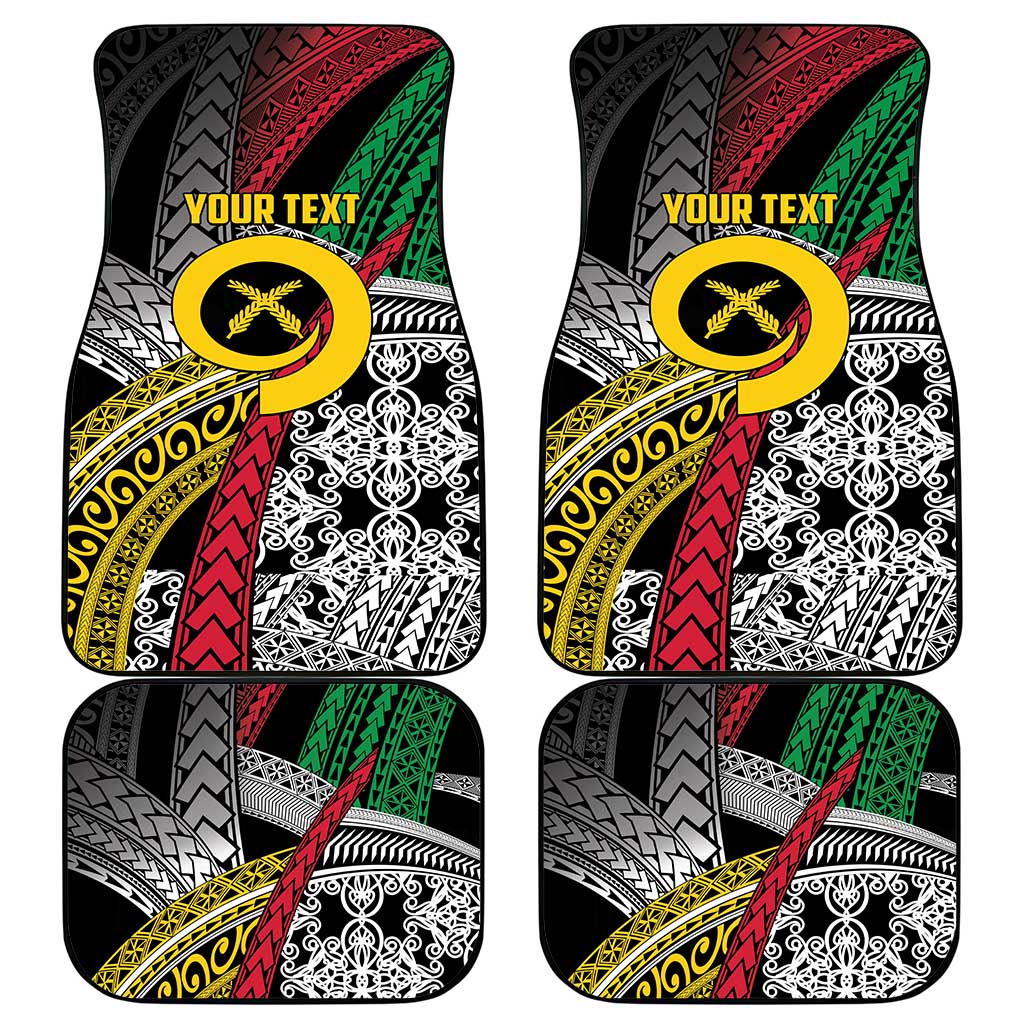 Vanuatu Proud to be Ni-van Personalised Car Mats with Mutis En Atan Patterns LT9 - Polynesian Pride