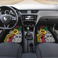 Vanuatu Proud to be Ni-van Personalised Car Mats with Mutis En Atan Patterns LT9 Set 2pcs - Front Black - Polynesian Pride